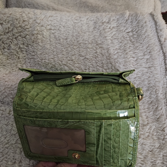 Brahmin Green Croc-Embossed Wristlet - Picture 14 of 16